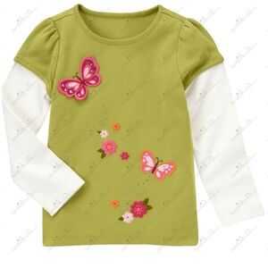 Gymboree Vintage Butterfly Girl Tee Size 5